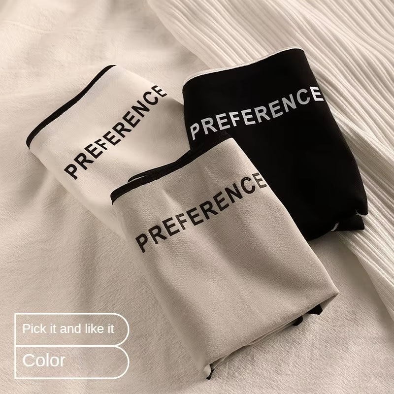 3PCS Pure Cotton Seamless Panties for Women Letter Comfort Sports High Waist Female Lingerie Underpants COTTON PANTI WOMAN Soft