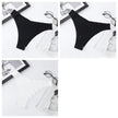 3Pcs/Set Seamless Panties Ice Silk Women Underwear Low Rise V-Waist Briefs Cotton Crotch Quick-Drying Sports Underwear