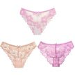 3Pcs Women Panties Girls Sexy Lace Underpant plus Size Pretty Underwear Female Seamless Low Waist Breathable Briefs Female Panty