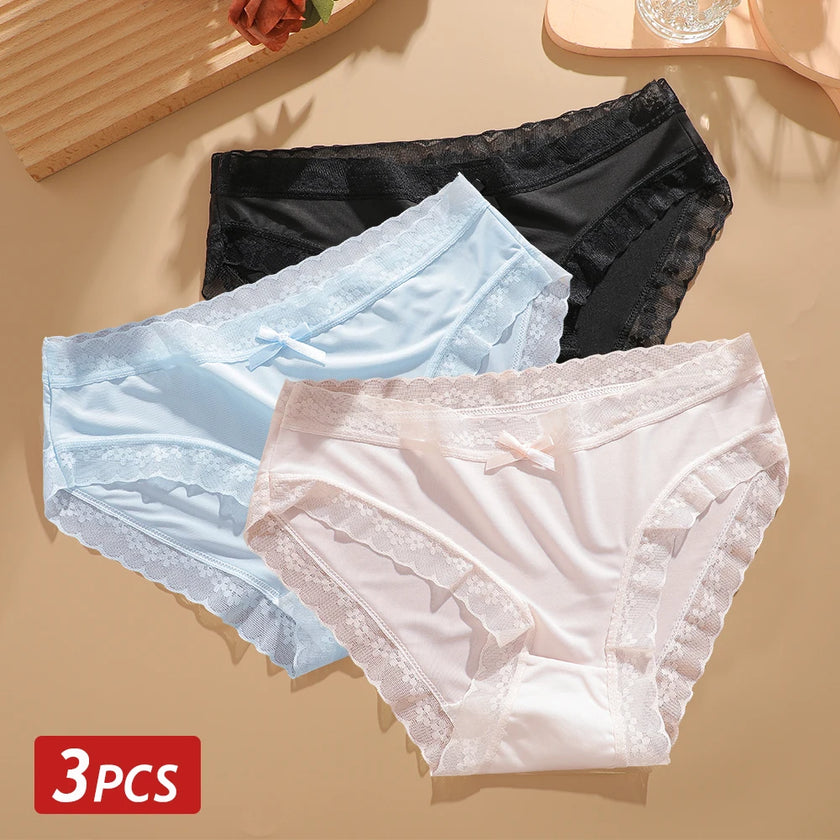 3-Pack Ice Silk Seamless Panties – Ultra-Light Breathable Comfort