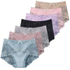 7Pcs Cotton Women'S Underwear Lace Transparent Panties Comfortable Antibacterial plus Size Pants Female Sexy Lingerie
