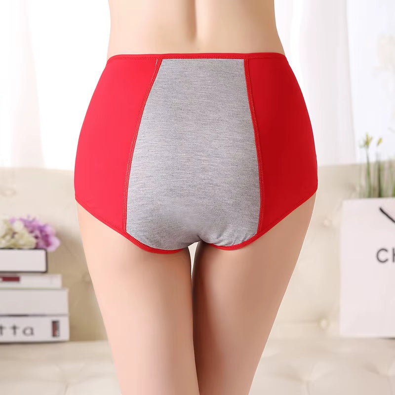 Large Size 4XL High Waist Period Panties for 110Kg Women Briefs Cotton Menstrual Panties Leak Proof plus Size Underwear