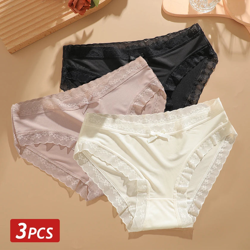 3-Pack Ice Silk Seamless Panties – Ultra-Light Breathable Comfort
