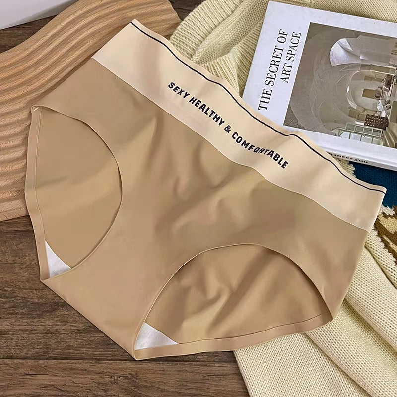 1PC Ice Silk Panties Women Sexy Underpant Low Waist Underwear Low Rise Panties Seamless Panties Underwear Comfy Lingerie