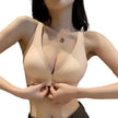 Women'S Seamless Deep V-Neck Bra Front Closure Bra Push-Up Sports Top Soft Non-Wire Lingerie Invisible Female Sexy Underwear