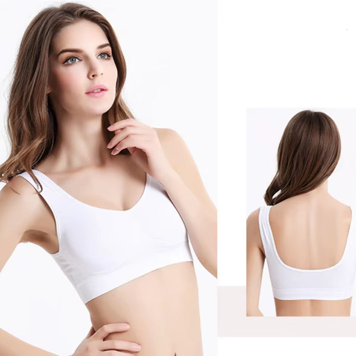 Large Women'S Single-Layer No Pad Sports Bra Yoga Running Fitness Top Breathable Seamless Workout Bralette