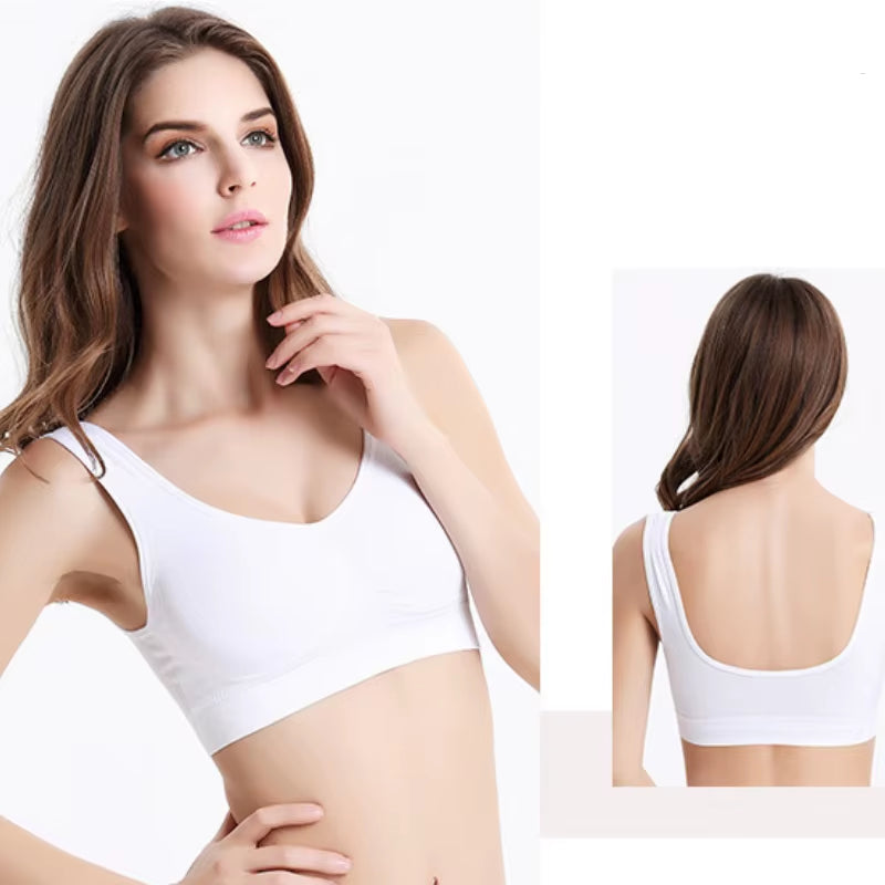 Large Women'S Single-Layer No Pad Sports Bra Yoga Running Fitness Top Breathable Seamless Workout Bralette