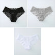 3-Pack Women's Seamless Lace Briefs – Breathable Mid-Waist Comfort