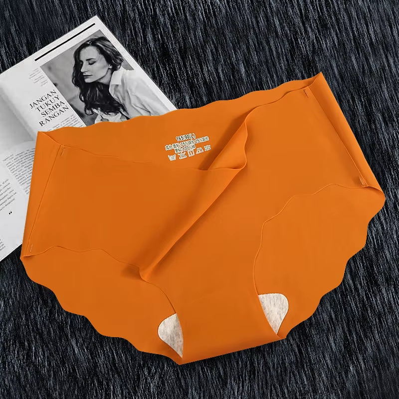 1Pc Ice Silk Panties for Women Low Waist Briefs Panties Seamless Underwear Breathable Stretchy Intimates Sexy Lingerie M-XL