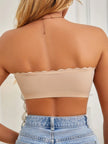 Solid Seamless Strapless Front Closure Wireless Strapless Bra, Sexy Comfy Push up Bra, Women'S Lingerie & Underwear