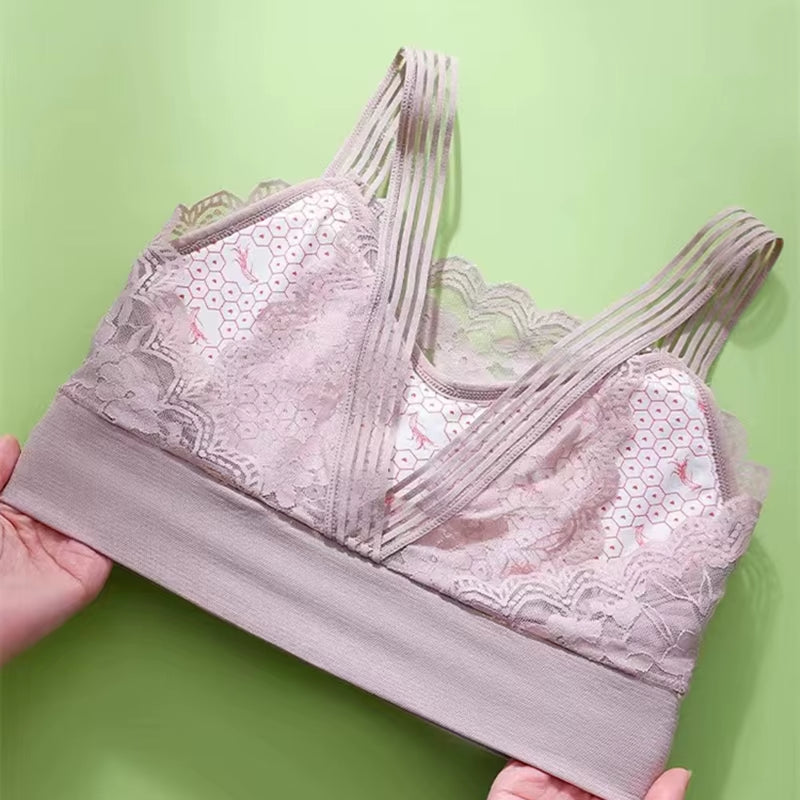 Sexy Lace Seamless Large Size Women'S Bra Comfortable Breathable Sports Beauty Back Vest Sleep Gathered Wrapped Chest Tube Top