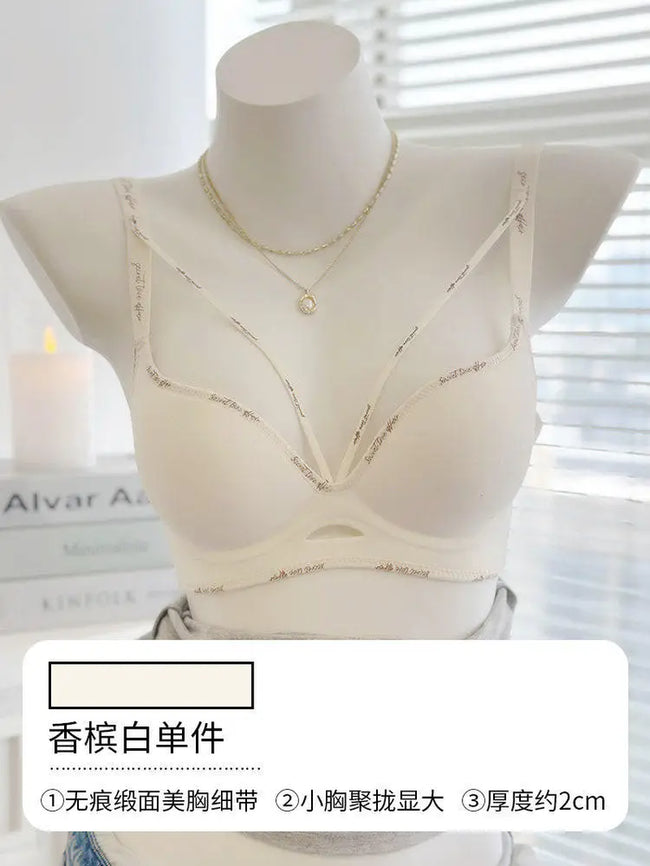 Leopard Lace Bras for Women Push up Lift Small Bust Full Coverage Wireless Sexy Bralette anti Sagging Lingerie