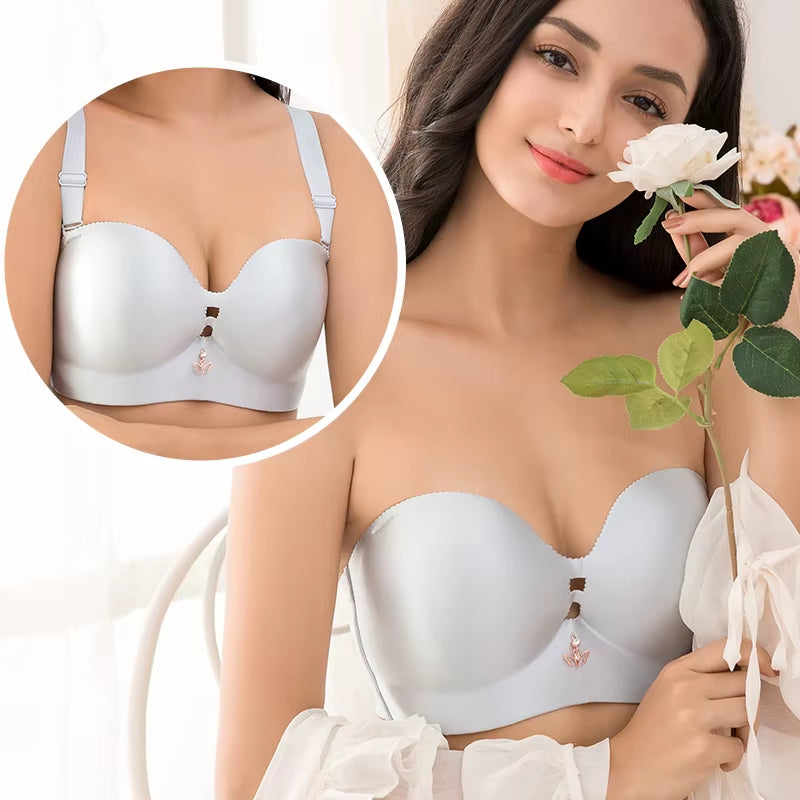 Plus Size Sexy Seamless Bra for Women Lingerie Push up Brassiere C D E F Cup Wedding Dress Wireless Bralette Insivible Underwear