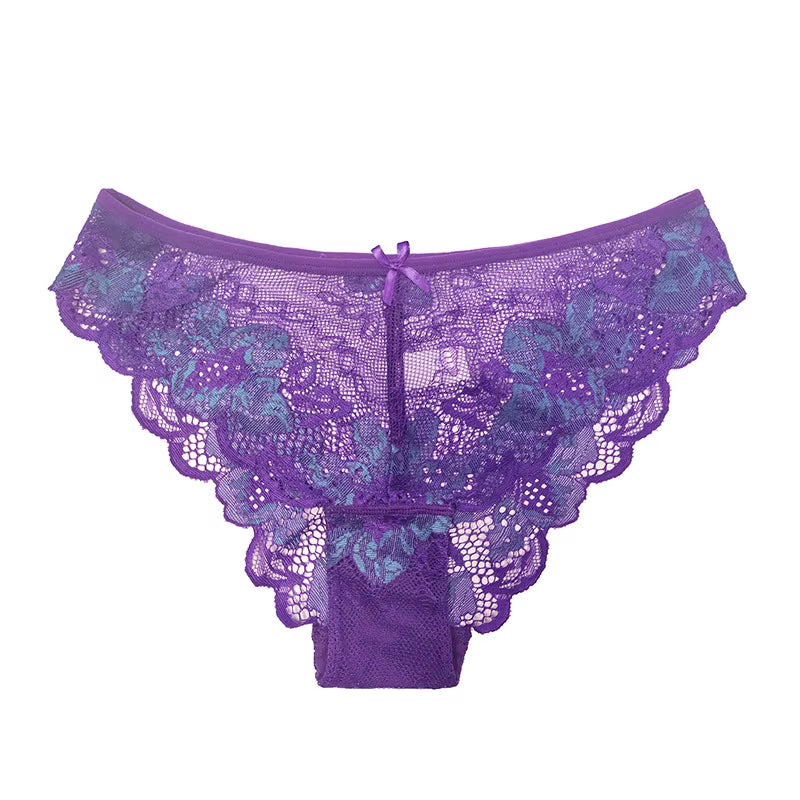 3Pcs Women Panties Girls Sexy Lace Underpant plus Size Pretty Underwear Female Seamless Low Waist Breathable Briefs Female Panty