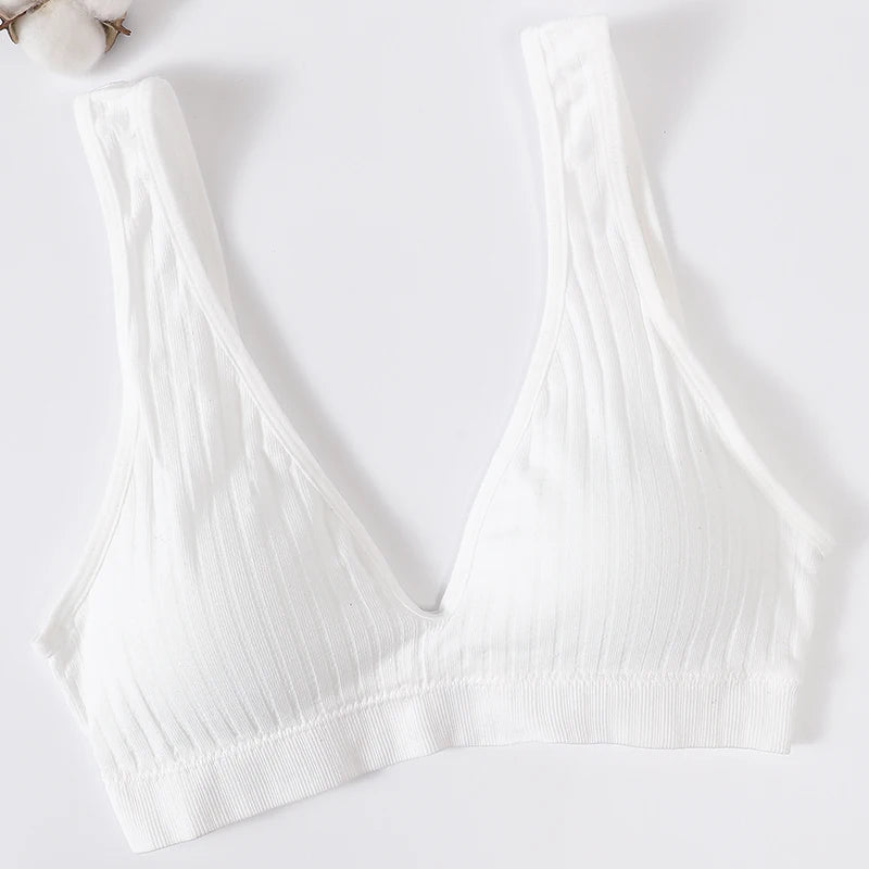 Seamless Bra Women Tube Tops Deep V Bra Top Sexy Underwear Female Intimates Soft Bandeau Bra Breathable Sports Bralette Top