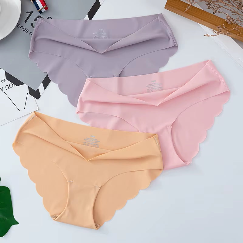 Women Seamless Panties Ultra-Thin Underwear Comfort Intimates Sexy Lingerie plus Size Low-Rise Female Underpants Briefs