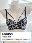 Leopard Lace Bras for Women Push up Lift Small Bust Full Coverage Wireless Sexy Bralette anti Sagging Lingerie
