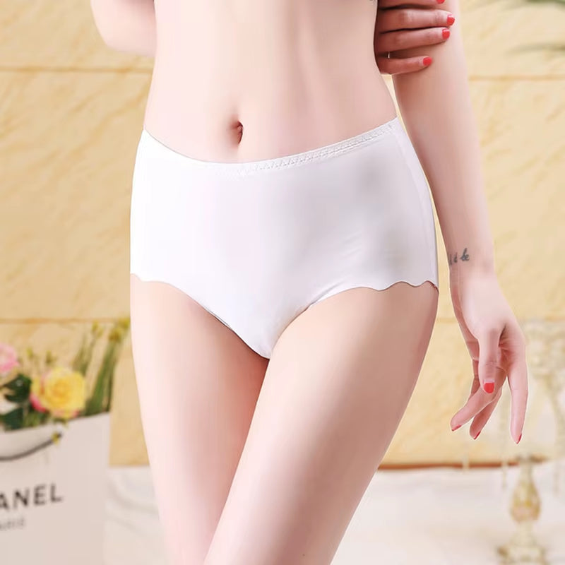 Large Size Panties for Women Underwear Ladies Big Size Briefs Ice Silk Cotton Crotch plus Size Seamless Panties Female Xxxl 4XL