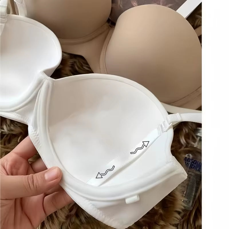Seamless Push-Up Bras for Women 1/2 Cup Padded Solid Color Bra Non-Wire Brassiere Comfort Fixed Cup Underwear Sexy Lingerie S-XL