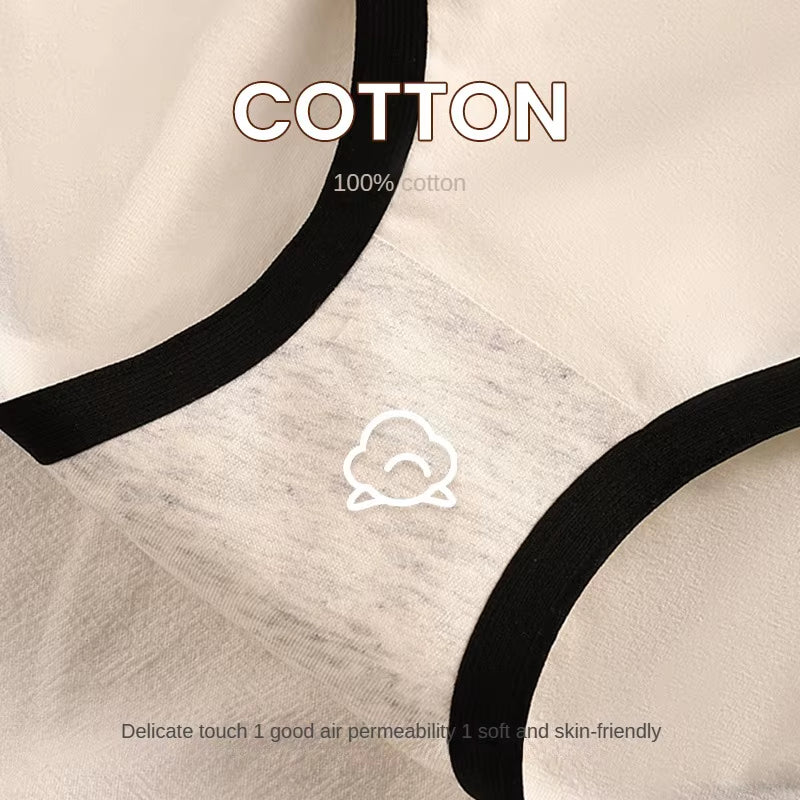 3PCS Pure Cotton Seamless Panties for Women Letter Comfort Sports High Waist Female Lingerie Underpants COTTON PANTI WOMAN Soft