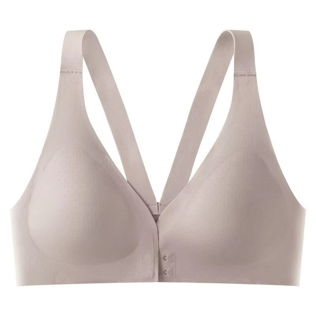 Women'S Seamless Deep V-Neck Bra Front Closure Bra Push-Up Sports Top Soft Non-Wire Lingerie Invisible Female Sexy Underwear