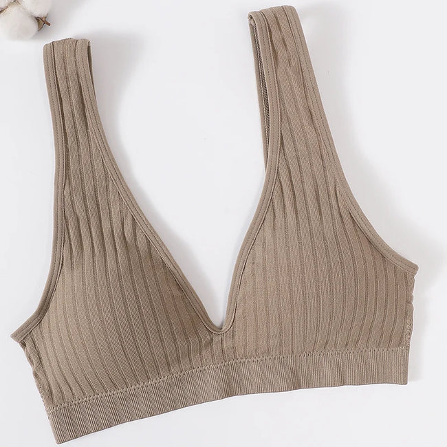Seamless Bra Women Tube Tops Deep V Bra Top Sexy Underwear Female Intimates Soft Bandeau Bra Breathable Sports Bralette Top