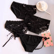 4Pieces/Lot Women Panties Cotton Sexy Lace Underpants Black White Gray 3Colors Bow-Knot Briefs Girls Soft Knickers