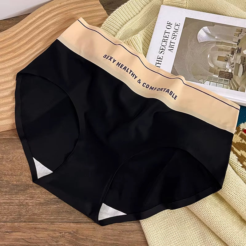 1PC Ice Silk Panties Women Sexy Underpant Low Waist Underwear Low Rise Panties Seamless Panties Underwear Comfy Lingerie
