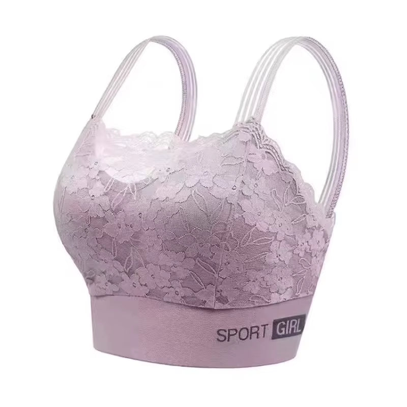 Sexy Lace Seamless Large Size Women'S Bra Comfortable Breathable Sports Beauty Back Vest Sleep Gathered Wrapped Chest Tube Top