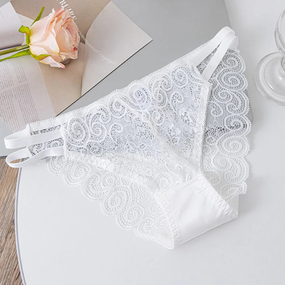 1PC Women’s Lace Cotton Brief – Soft, Breathable Everyday Comfort