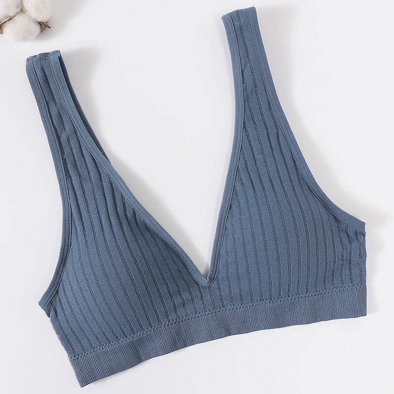 Seamless Bra Women Tube Tops Deep V Bra Top Sexy Underwear Female Intimates Soft Bandeau Bra Breathable Sports Bralette Top