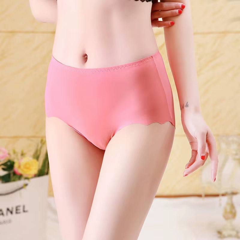 Large Size Panties for Women Underwear Ladies Big Size Briefs Ice Silk Cotton Crotch plus Size Seamless Panties Female Xxxl 4XL