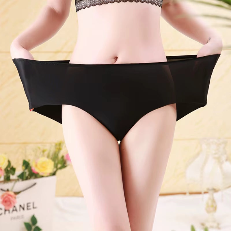 Large Size Panties for Women Underwear Ladies Big Size Briefs Ice Silk Cotton Crotch plus Size Seamless Panties Female Xxxl 4XL