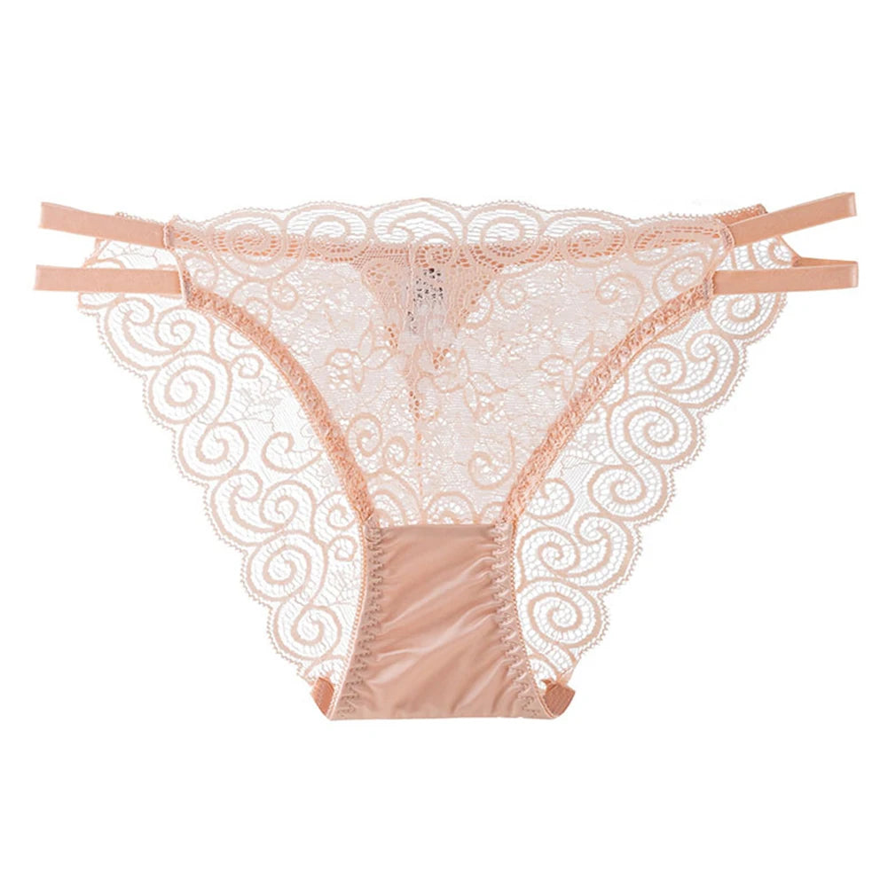 1PC Women’s Lace Cotton Brief – Soft, Breathable Everyday Comfort