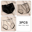 3PCS Pure Cotton Seamless Panties for Women Letter Comfort Sports High Waist Female Lingerie Underpants COTTON PANTI WOMAN Soft