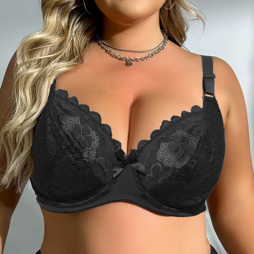 Sexy Unlined Bras for Women Thin Lace Underwear Soft Bh Big Cup plus Size Women'S Bra Full Cup Women Brassiere Girl Top