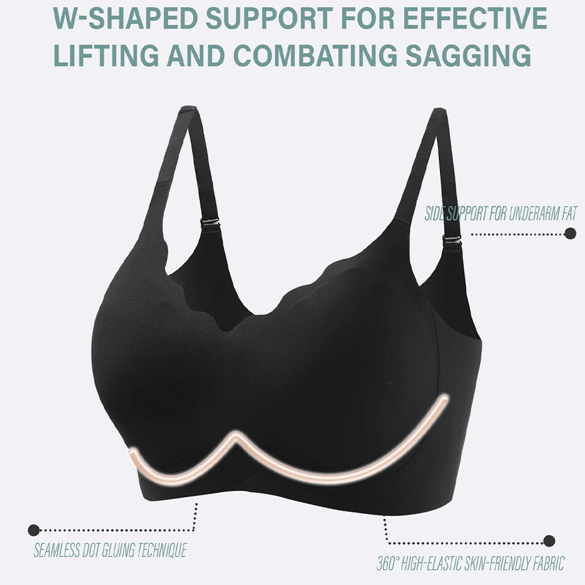 Seamless Wireless Supportive Bra Push up Comfort Soft No Underwire Full Coverage T-Shirt Bra plus Size Underwear