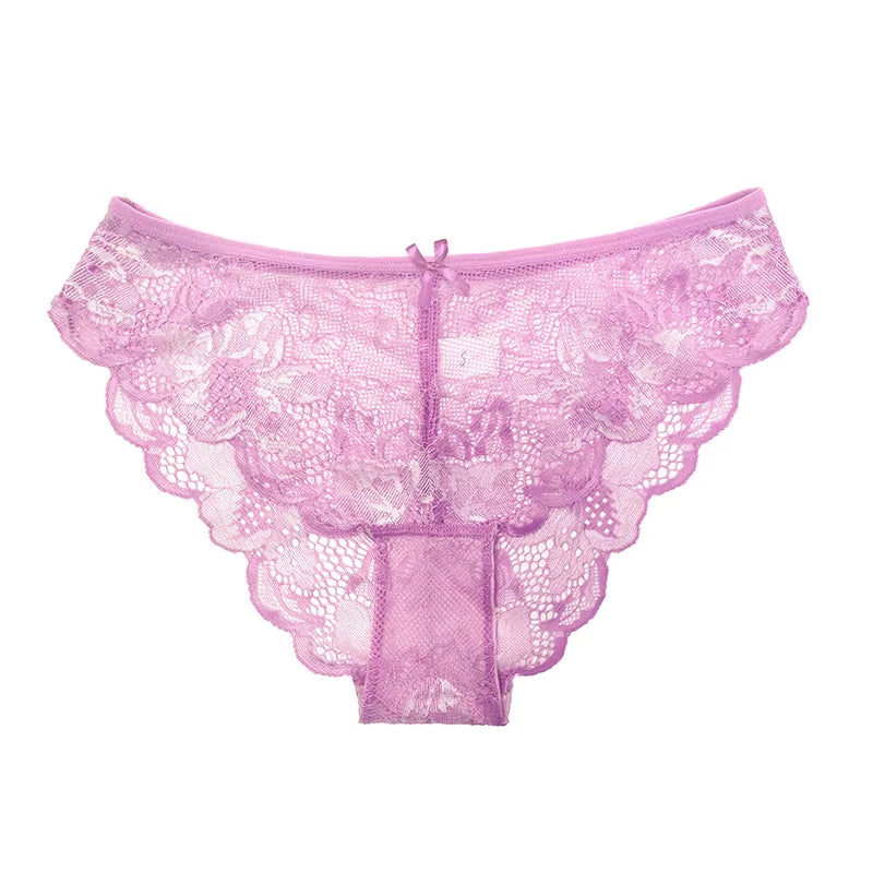 3Pcs Women Panties Girls Sexy Lace Underpant plus Size Pretty Underwear Female Seamless Low Waist Breathable Briefs Female Panty