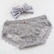 4Pieces/Lot Women Panties Cotton Sexy Lace Underpants Black White Gray 3Colors Bow-Knot Briefs Girls Soft Knickers