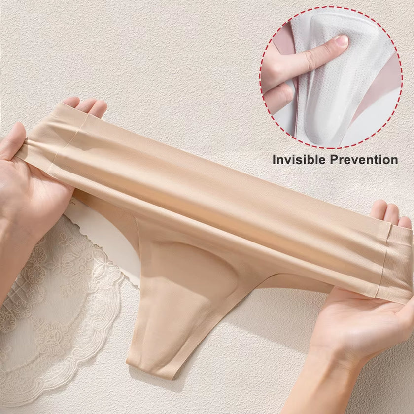 4Pcs Camel Toe Proof Thong Seamless Panties Invisible Camel Toe Concealer Cover Cameltoe Prevention Underwear for Leggings Gym