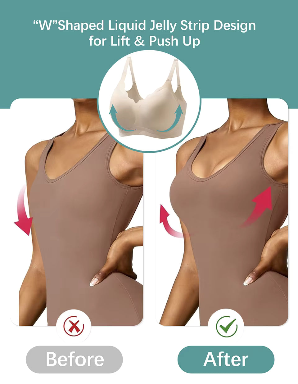 Seamless Wireless Full Coverage Bra – Soft Push-Up Comfort (Plus Size)
