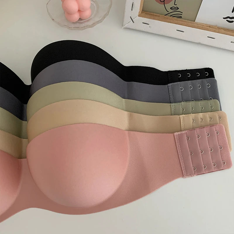 Front Closure Sexy Push up Bra Women Invisible Bras Underwear Lingerie for Female Brassiere Strapless Seamless Bralette