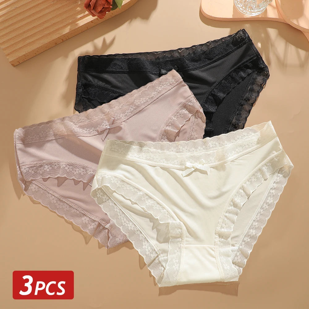 3-Pack Ice Silk Seamless Panties – Ultra-Light Breathable Comfort