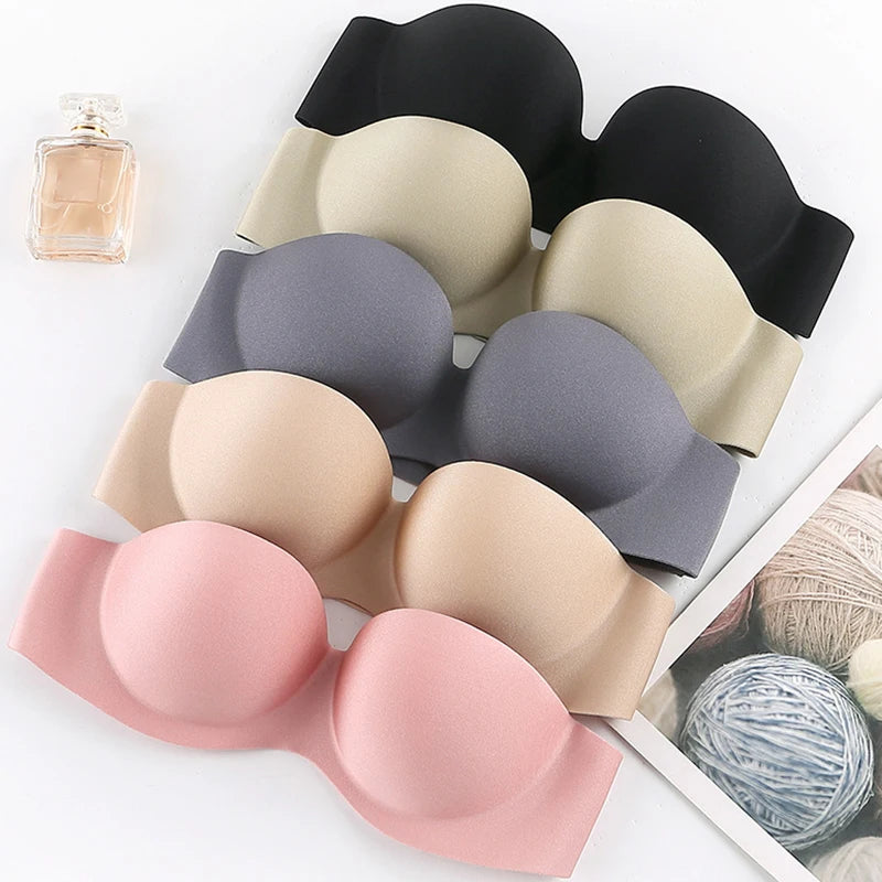 Front Closure Sexy Push up Bra Women Invisible Bras Underwear Lingerie for Female Brassiere Strapless Seamless Bralette