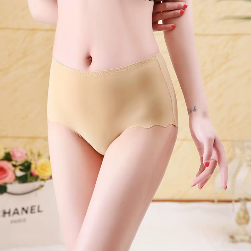 Large Size Panties for Women Underwear Ladies Big Size Briefs Ice Silk Cotton Crotch plus Size Seamless Panties Female Xxxl 4XL