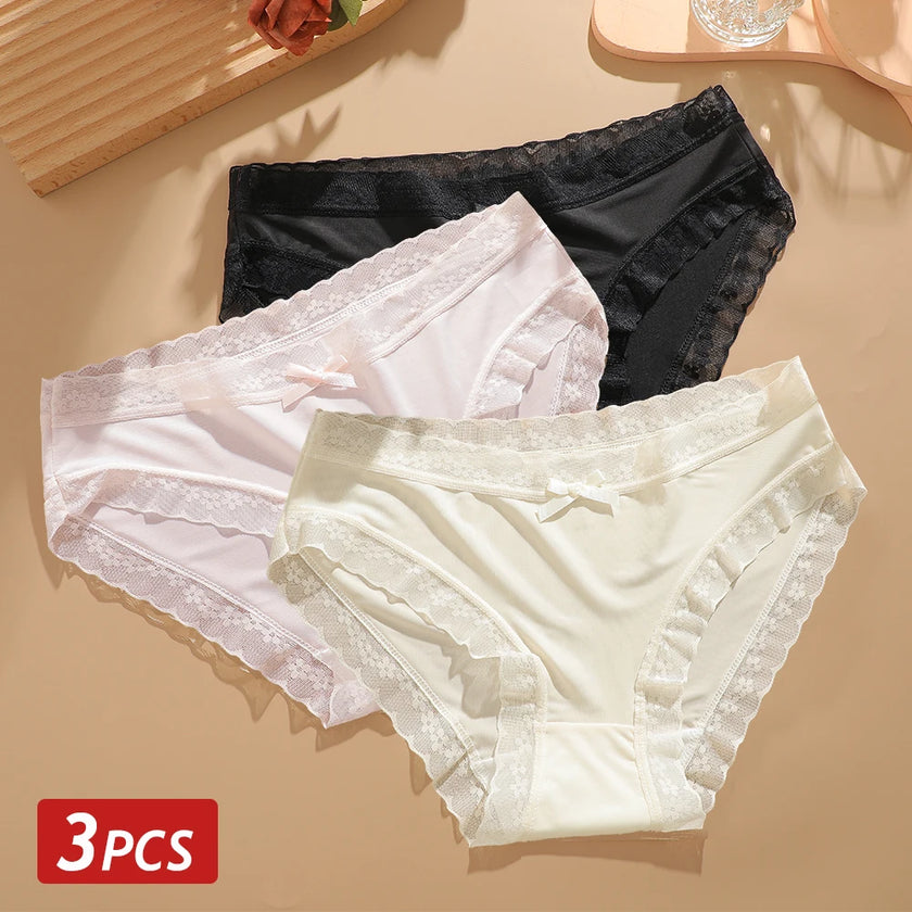 3-Pack Ice Silk Seamless Panties – Ultra-Light Breathable Comfort