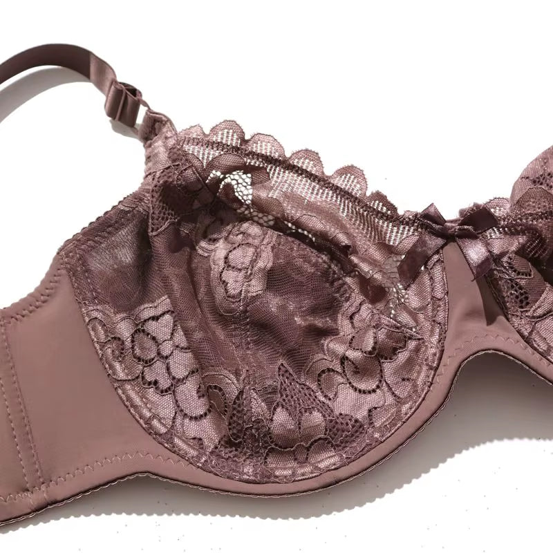Sexy Unlined Bras for Women Thin Lace Underwear Soft Bh Big Cup plus Size Women'S Bra Full Cup Women Brassiere Girl Top