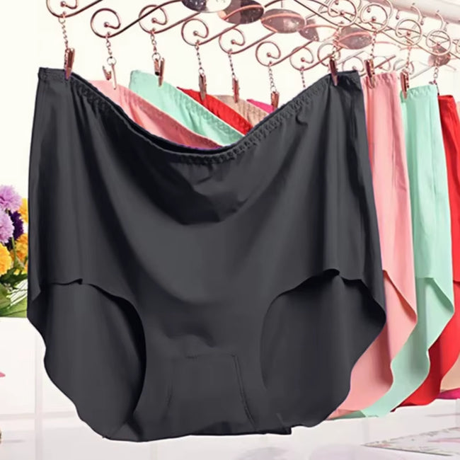Large Size Panties for Women Underwear Ladies Big Size Briefs Ice Silk Cotton Crotch plus Size Seamless Panties Female Xxxl 4XL