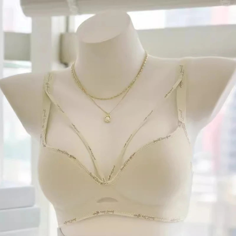 Leopard Lace Bras for Women Push up Lift Small Bust Full Coverage Wireless Sexy Bralette anti Sagging Lingerie