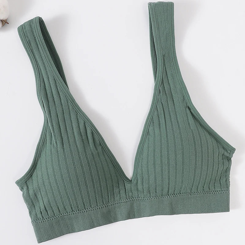 Seamless Bra Women Tube Tops Deep V Bra Top Sexy Underwear Female Intimates Soft Bandeau Bra Breathable Sports Bralette Top